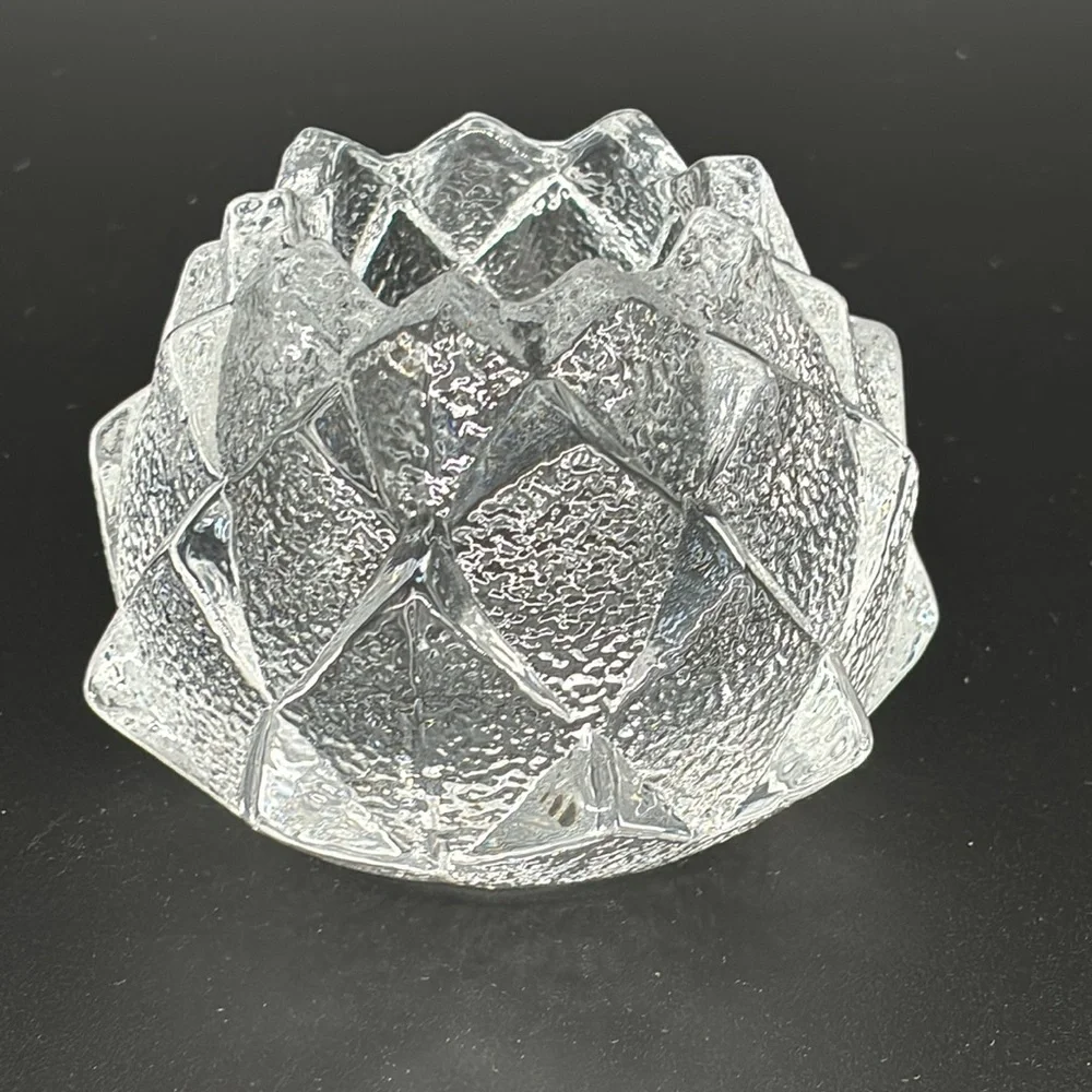 Orrefors Sweden Crystal Artichoke Votive Candle Holder
